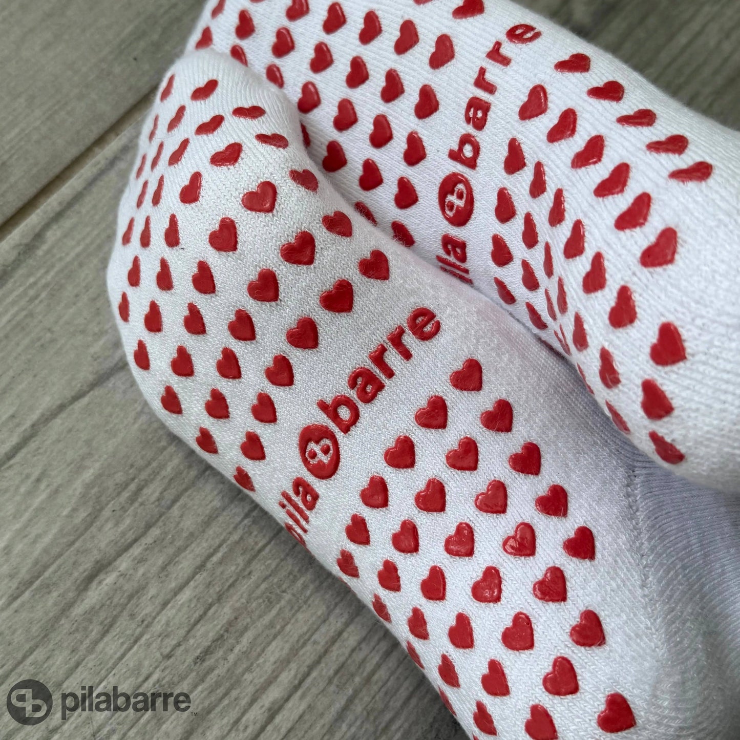 Hot Girls Do PILATES Socks - WHITE/RED