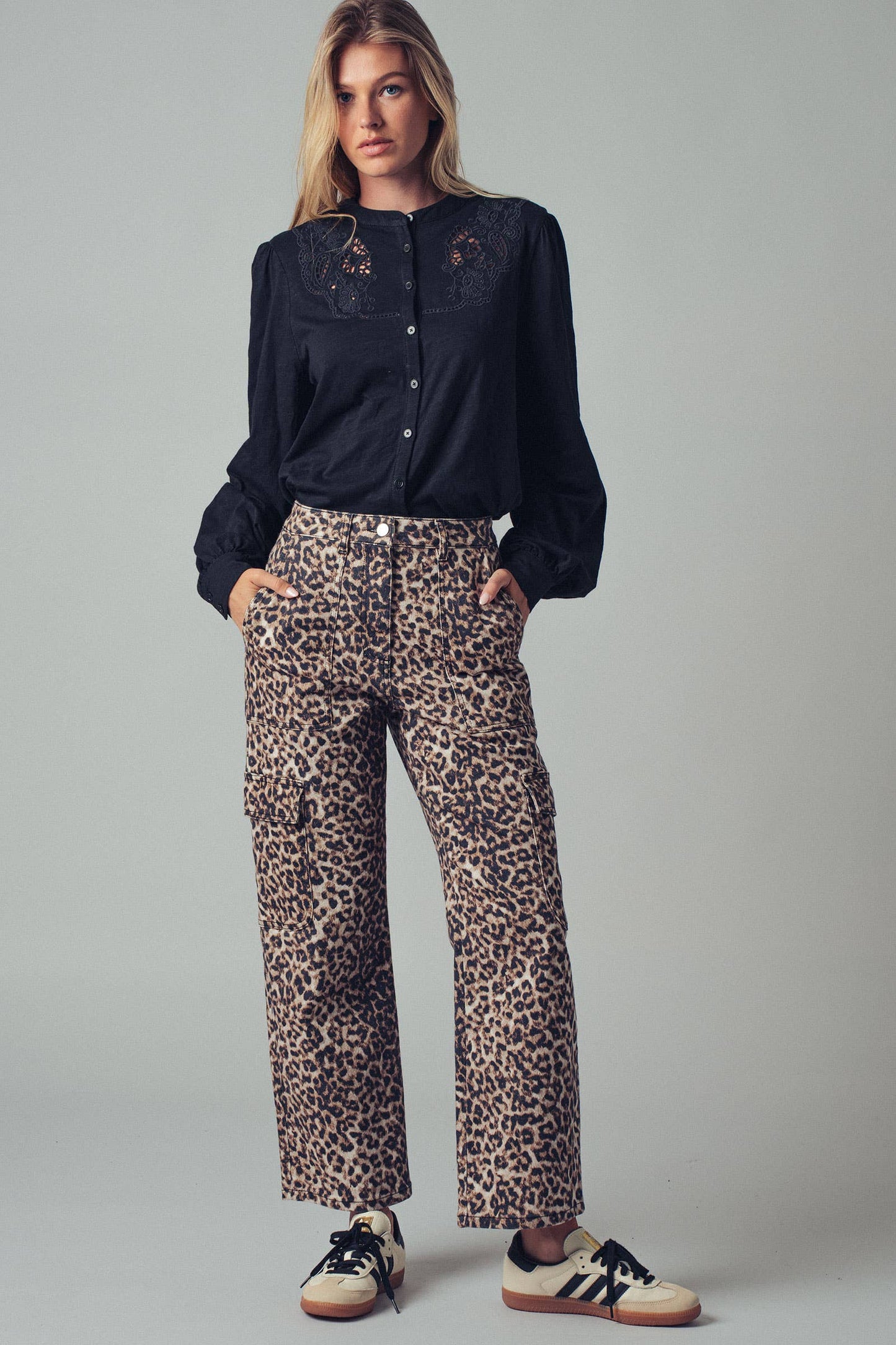 Leopard Cargo Pants