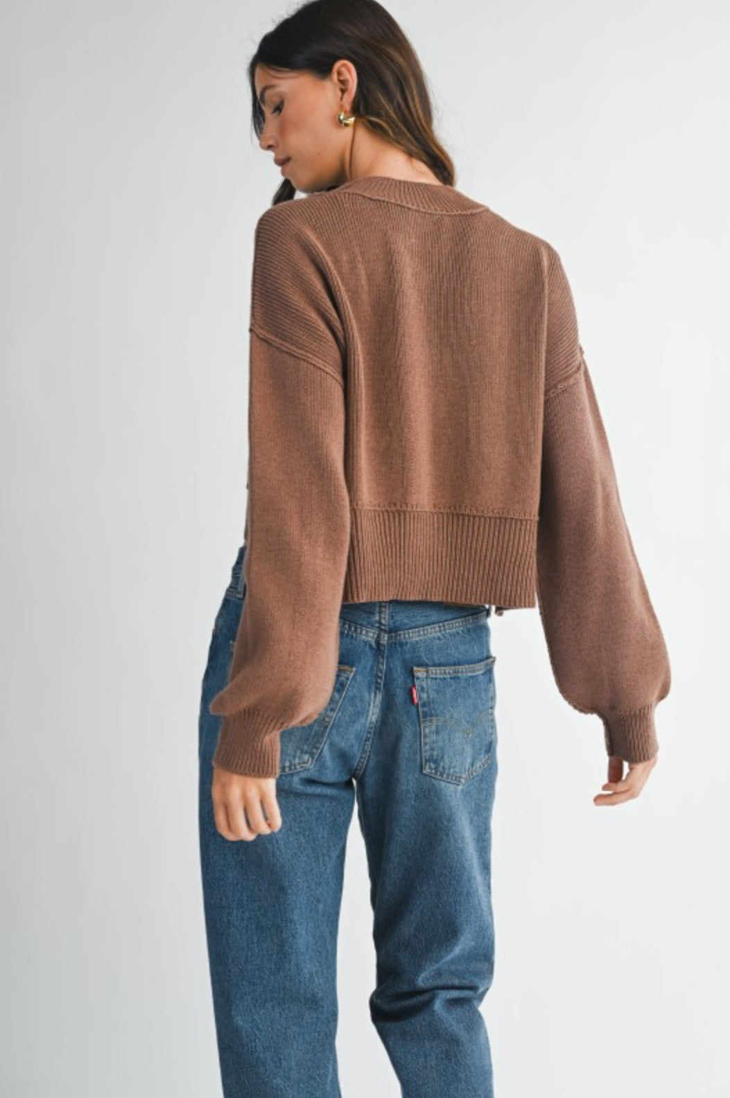 Mineral Mocha Cropped Sweater