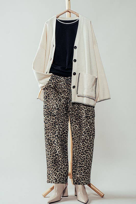 Leopard Cargo Pants