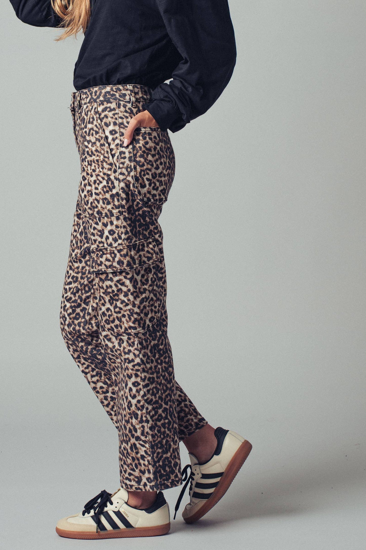 Leopard Cargo Pants