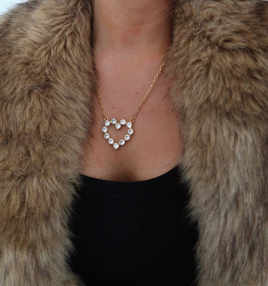 XL Diamond Heart Necklace 