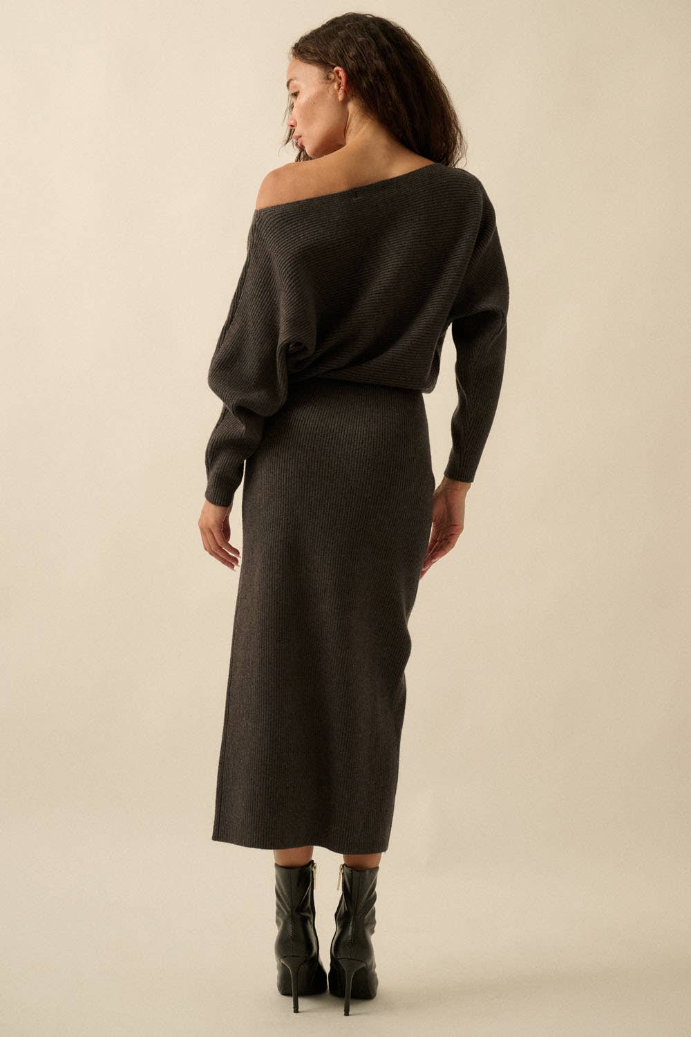 Dolman Midi Sweater Dress