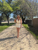 Ecru Halter Mini Dress