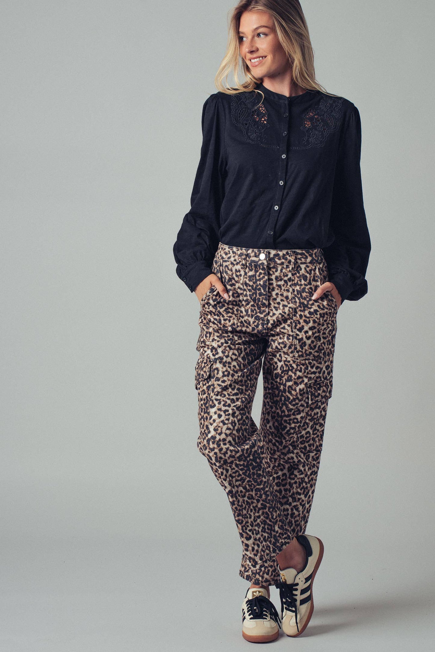 Leopard Cargo Pants
