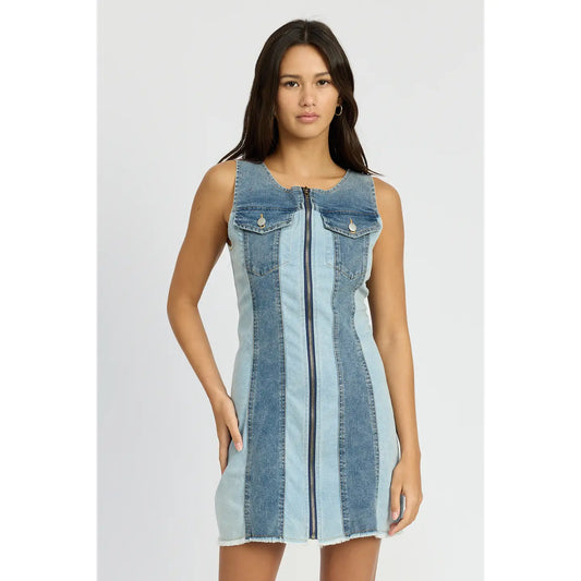 Double Back Denim Dress