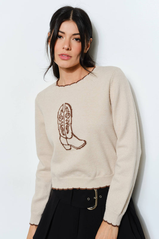 Cameron Cowboy Boots Sweater