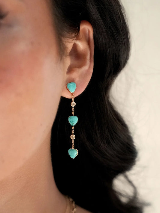 LV Turquoise Solstice Dangle Earrings