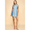 Two Toned Denim Button Up Dress