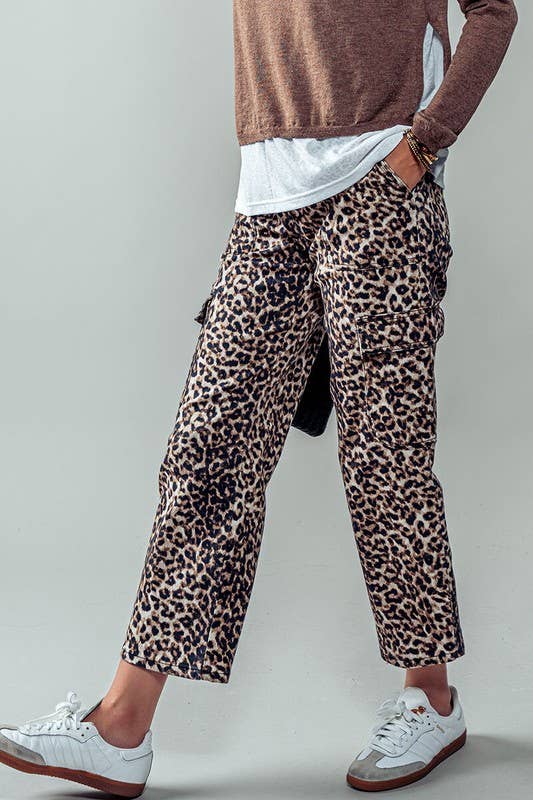 Leopard Cargo Pants