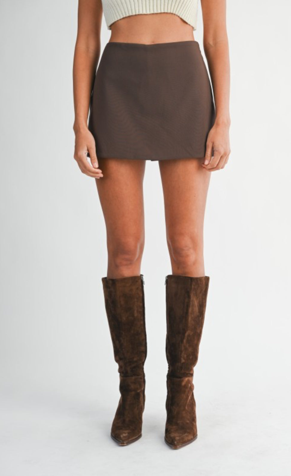 Ava High Waist Mini Skirt
