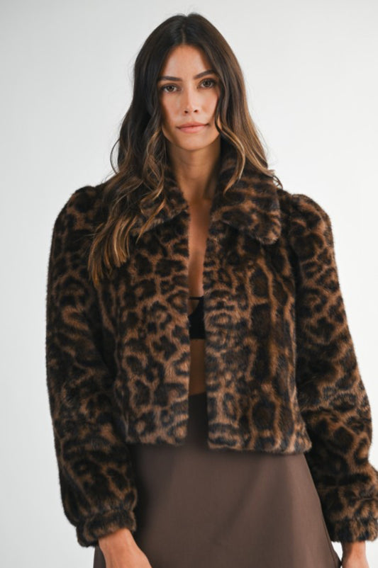 Wild Luxe Faux Fur Crop Jacket