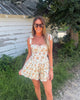 Vintage Floral Smocked Romper