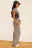 Charcoal Striped Drawstring Pants