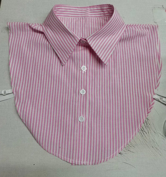 Pink & White Striped Collar