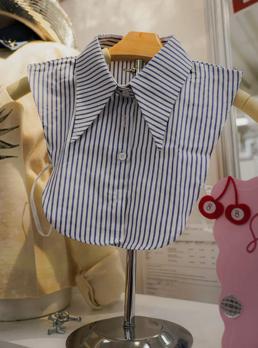Blue & White Striped Collar