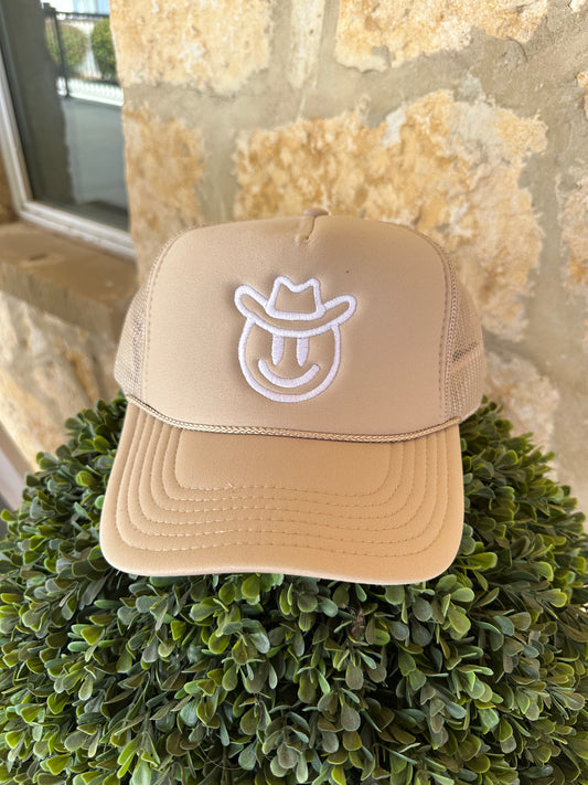 Cowboy Smiley Trucker Hat
