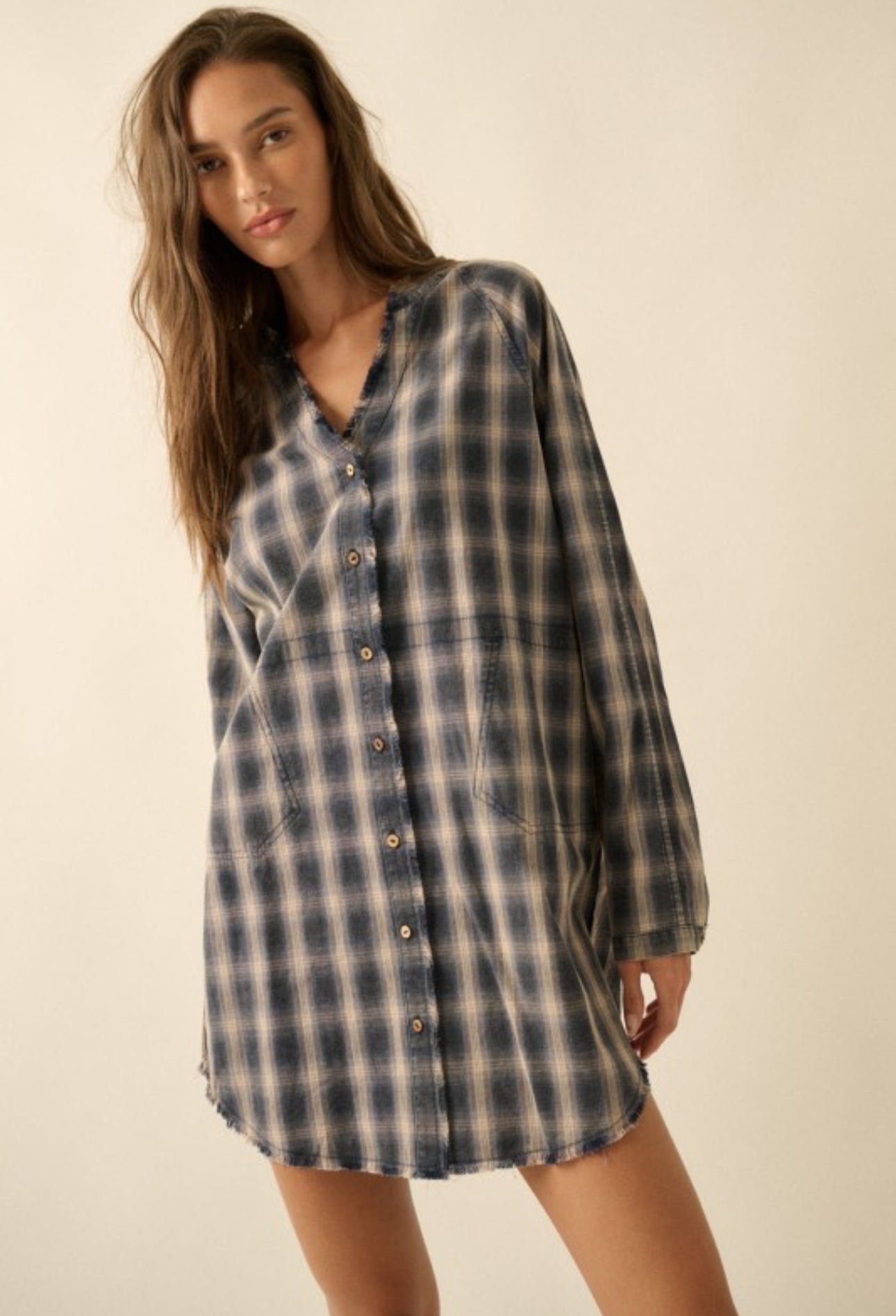 Dakota Plaid Shirt Dress