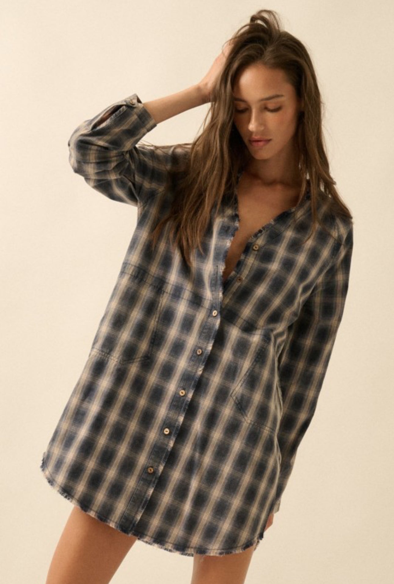 Dakota Plaid Shirt Dress