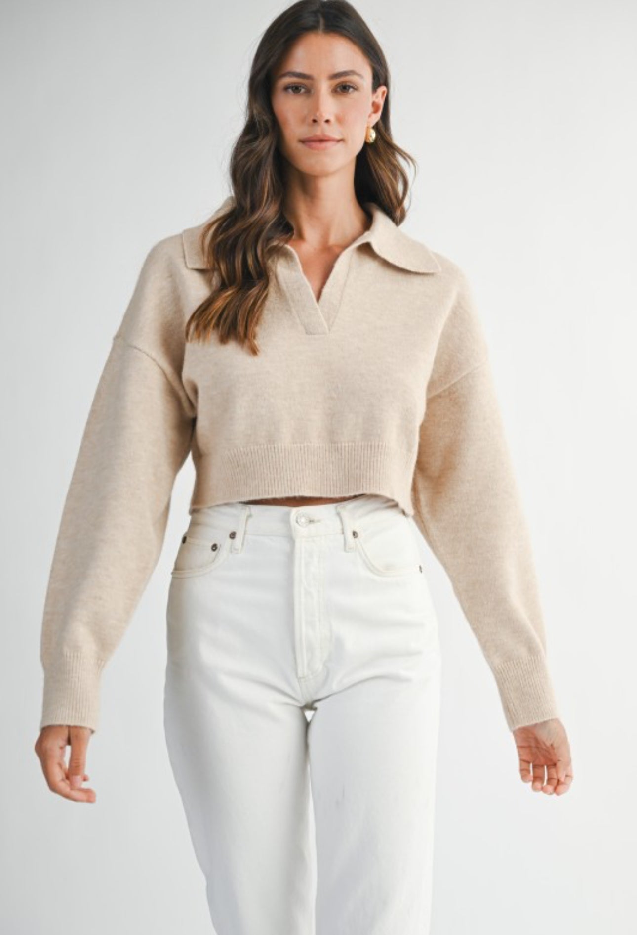 Harper Collared Knit Sweater