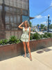 Sage Everly Tiered Lace Mini Dress