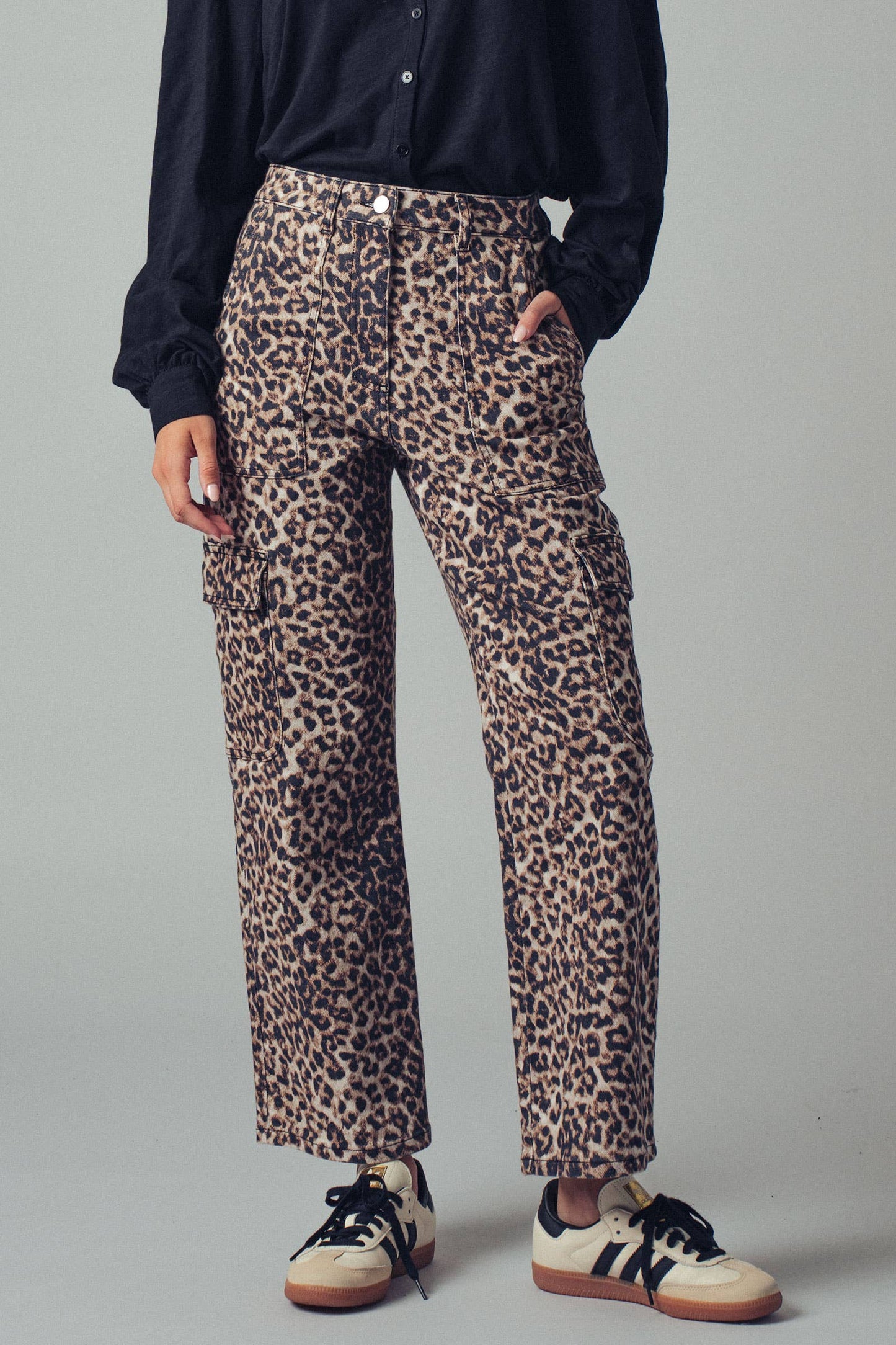 Leopard Cargo Pants