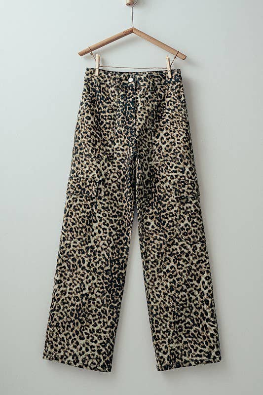 Leopard Cargo Pants