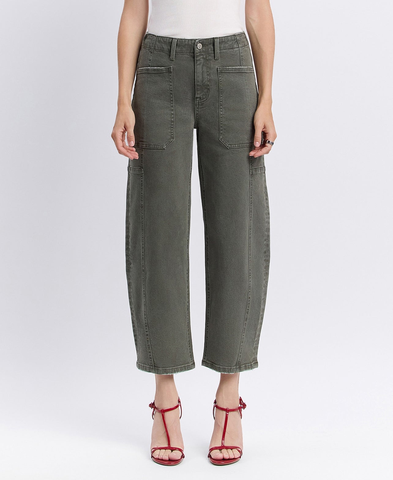 Olive Barrel Jeans