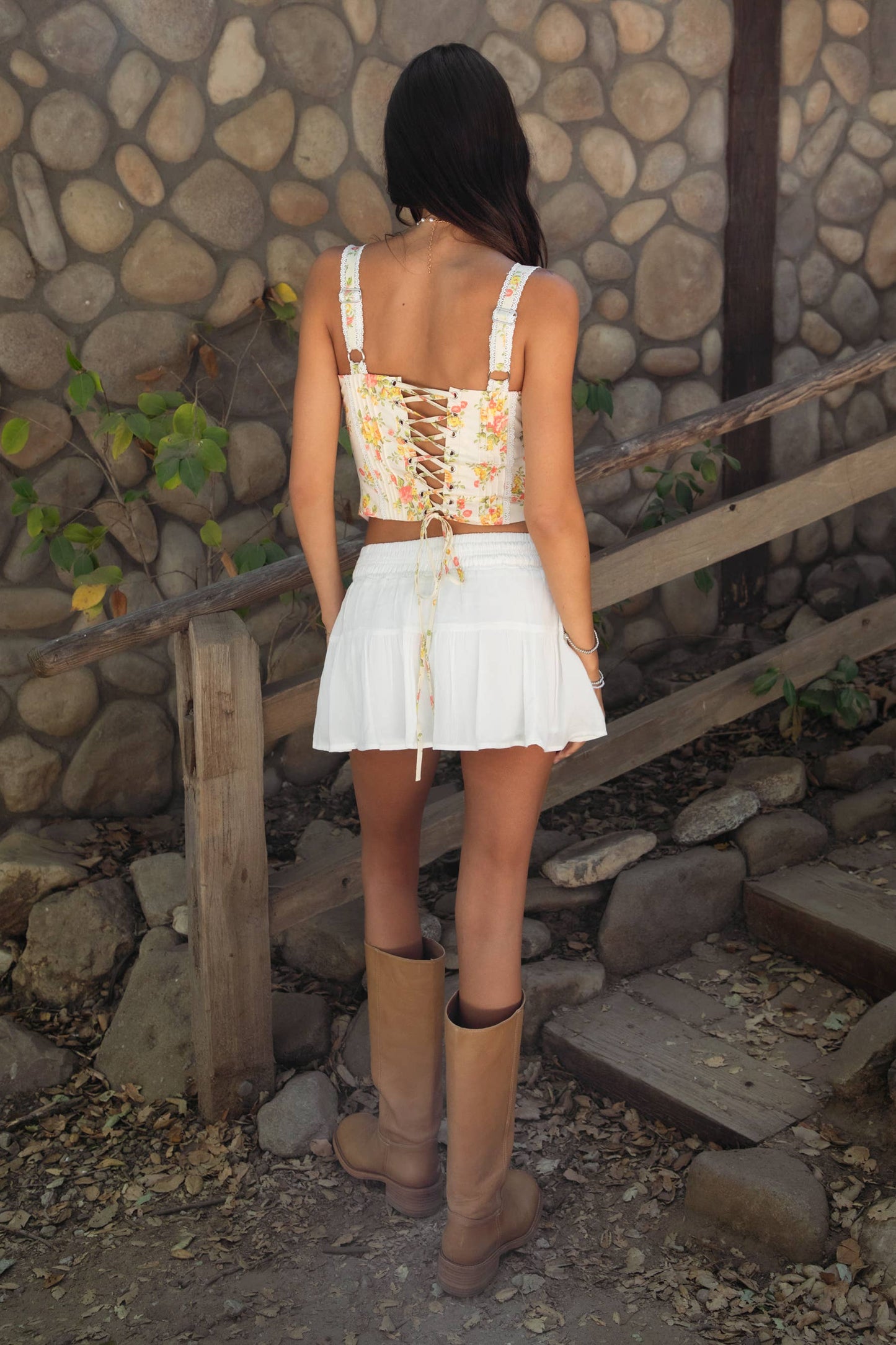 Crinkle Tiered Mini Skort