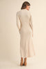 The Isabel Ribbed Flare Midi Dress