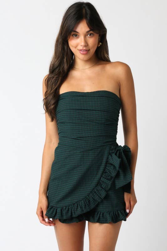 Kirsten Checkered Romper