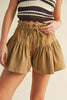 Desert Bloom Flared Twill Shorts