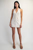 Ecru Halter Mini Dress