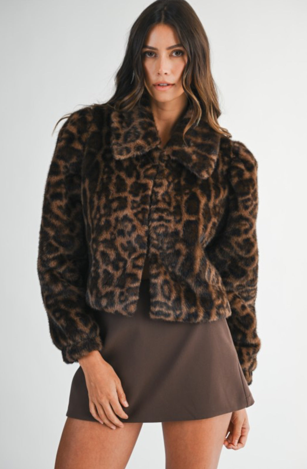 Wild Luxe Faux Fur Crop Jacket
