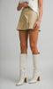 Desert Taupe Tailored Mini Skort