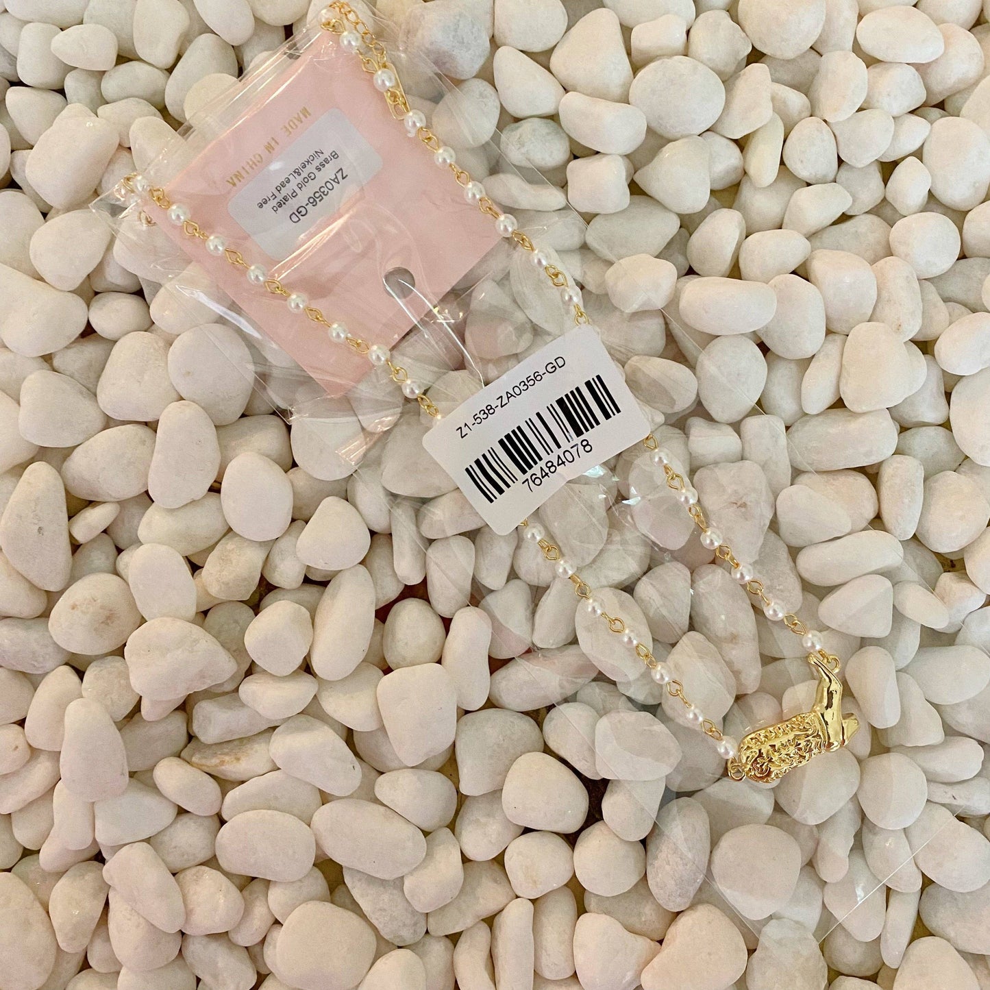 Boot Pearl Necklace