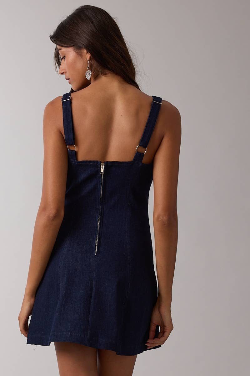 Malibu Indigo Denim Dress S