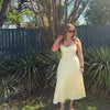 Lemon Blossom Midi Dress