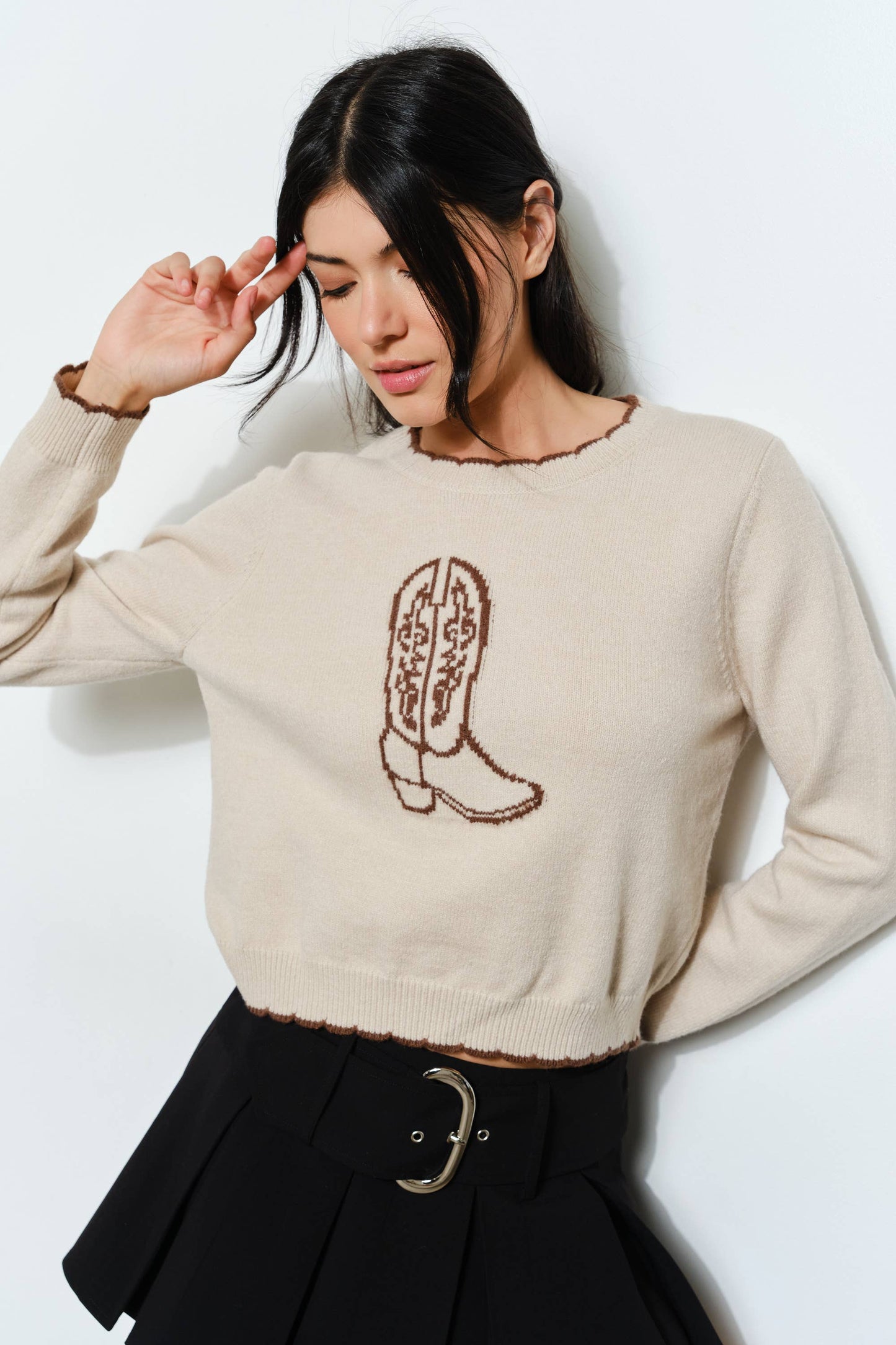 Cameron Cowboy Boots Sweater