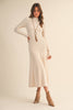The Isabel Ribbed Flare Midi Dress