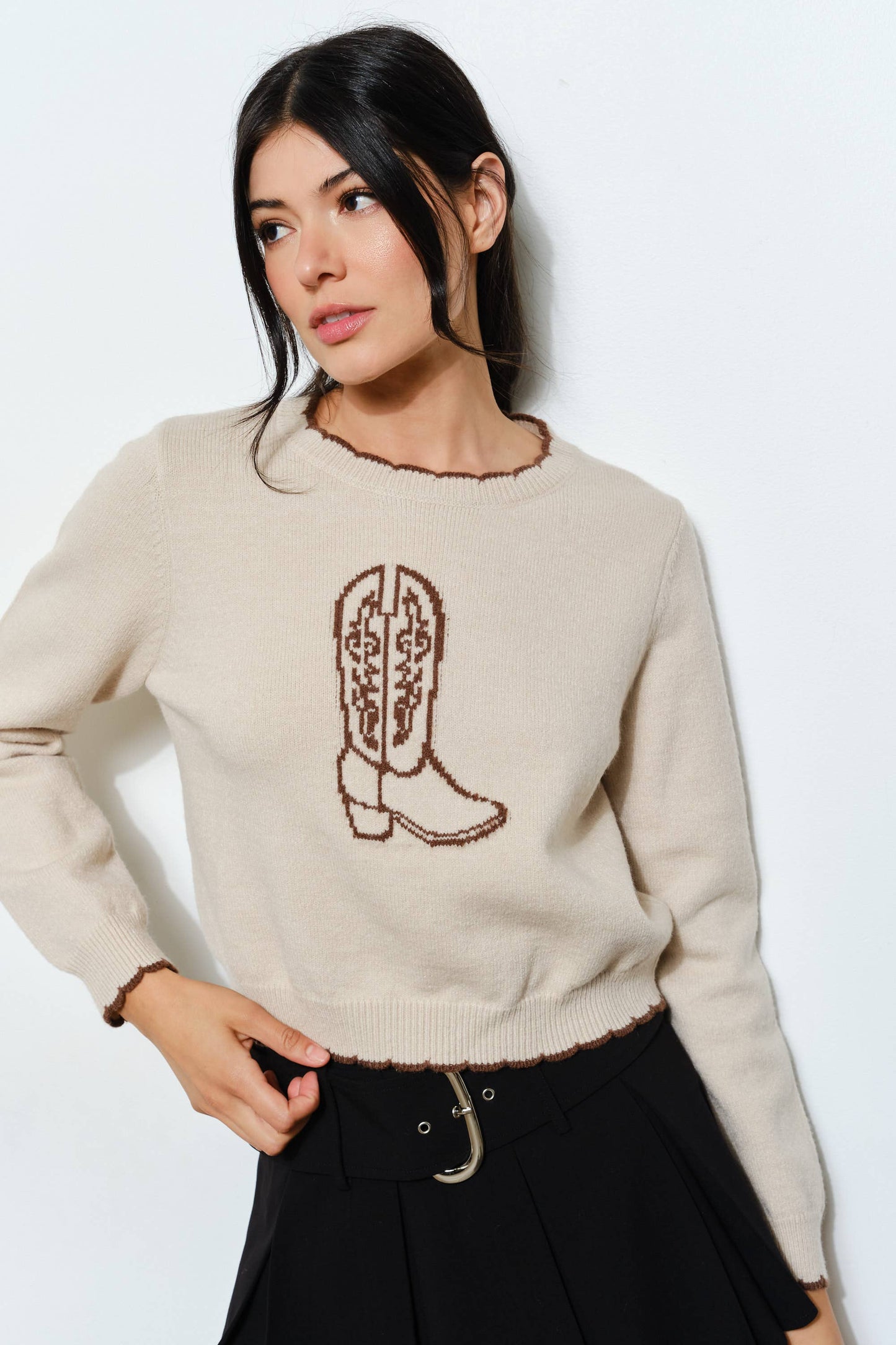 Cameron Cowboy Boots Sweater
