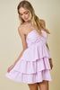 Blush Hour Tiered Mini Dress