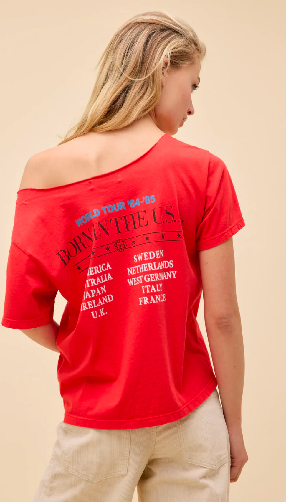 Bruce Springsteen Born In The USA Off The Shoulder Top