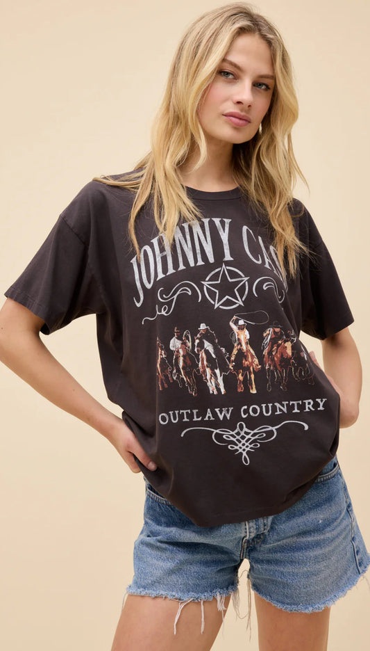 Johnny Cash Outlaw Country Merch Tee