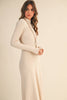 The Isabel Ribbed Flare Midi Dress