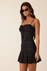 Noir Bloom Mini Dress