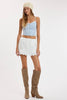 Positano Linen Eyelet Mini Skort