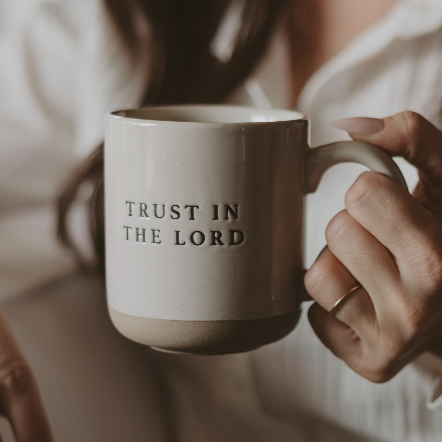 Trust In The Lord Stoneware Coffee Mug